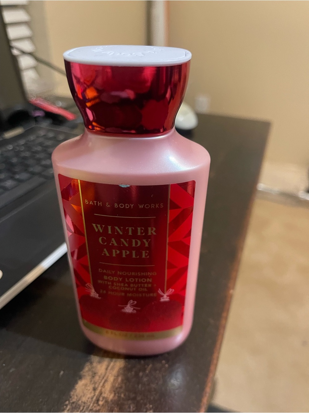 Bath & Body Works Winter Candy Apple Lotion - Pink & Red